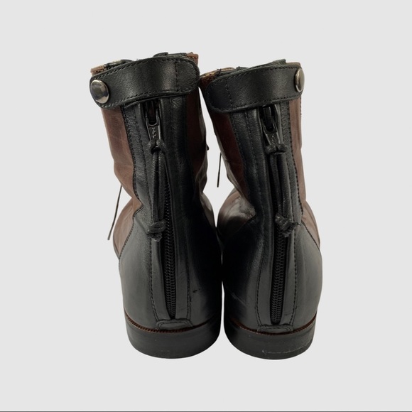 La Mundial 1906  Handmade High Top Brown Leather Boots Size 9 ($750) main image 4